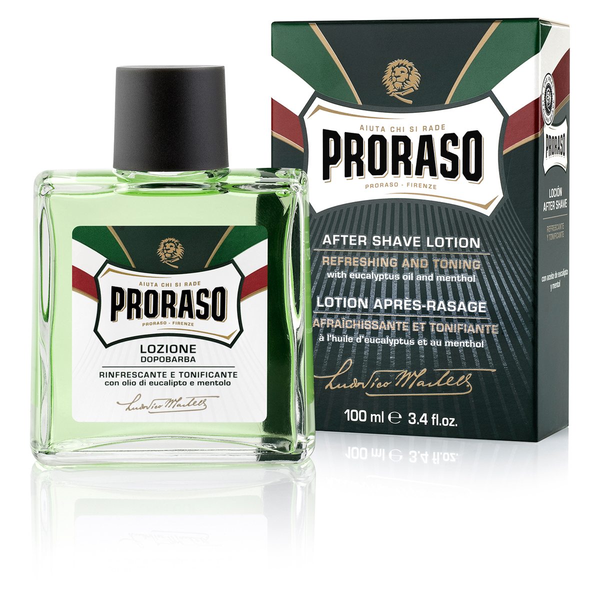 Proraso Aftershave Splash - Refresh, Eucalyptus & Menthol, 100 ml