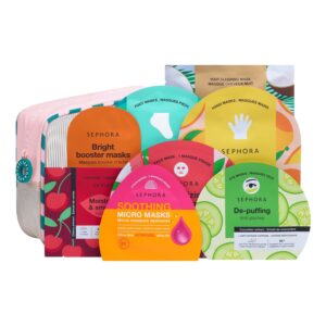 8 Ansigts OG Kropsmasker Sæt med 8 Behandlingsmasker til Ansigt og k